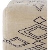 Livabliss Braith 18"H x 18"W x 18"D Global Cream Pouf - 2 of 3