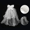 Unique Bargains Comb Wedding Veil White 1 Pc - 3 of 4