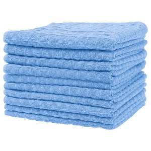 Unique Bargains Waffle Weave Microfiber Absorbent Quick Drying Lint Free Dish Towels - 1 of 4