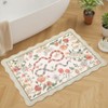 Pastoral Floral Washable Area Rug Non Slip Farmhouse Floor Cover Soft Non Shedding Indoor Rug Low Pile Foldable Carpet for Living Rom Bedroom Nursery - 2 of 4
