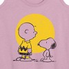 Women's - Peanuts - Charlie Snoopy Hearts Graphic Racerback Tank - 2 of 4