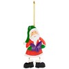 Northlight Glittered Ho Ho Caroling Santa Metal Christmas Ornaments - 5.5" - Set of 4 - 3 of 4