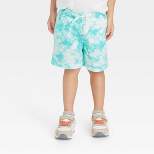 Toddler Boys' Tie-Dye Pull-On French Terry Shorts - Cat & Jack™ Cream