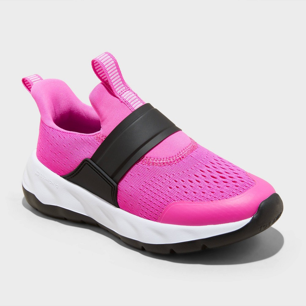 Kids' Dillon Slip-On Performance Sneakers - All In Motion™ Pink 6: Lightweight, Shock Absorption, Non-Marking Sole