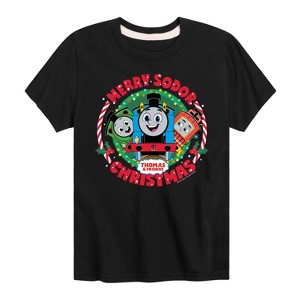Boys' - Thomas & Friends - Merry Sodor Christmas Short Sleeve Graphic T-Shirt - 1 of 4