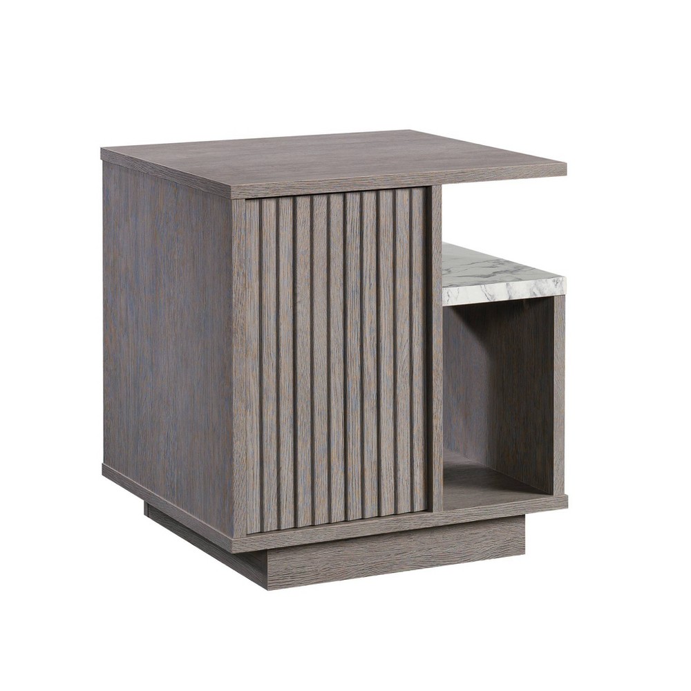 Photos - Bedroom Set Sauder East Rock Contemporary Nightstand Ashen Oak  