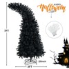 Tangkula 7FT Pre-lit Exotic Halloween Tree, Artificial Black Hinged Tree w/400 LED Lights & 8 Lighting Modes, Seasonal Holiday Tree for Christmas - image 4 of 4