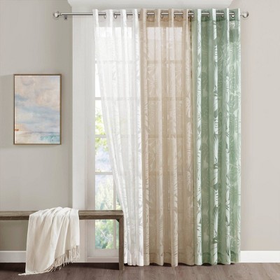 Maui White Sheer Grommet Top Window Drapes