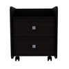 NicBex Nightstand with 2 Drawers,Modern Bedside Table with Wood Frame and Pulls,Side Table for Bedroom,Living Room - 2 of 4