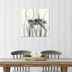 iCanvas Turtle in Seagrass II Blue by Nan Canvas Print Wall Art - 1 of 3