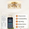 18" Bohemian Gold Smart Flush Mount Ceiling Fan with Light and Remote - 3 of 4