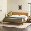 Saracina Home King Reeded Headboard Bed Blonde: Solid Pine, No Box ...