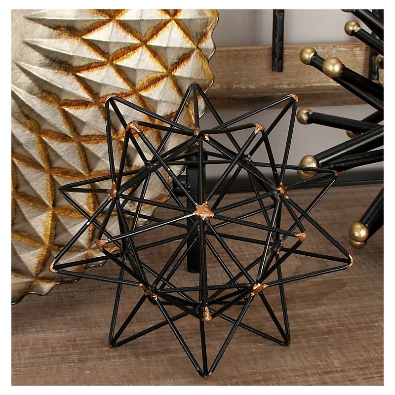Modern Reflections Iron Geodesic Decorative Star (7") - Olivia & May, 3 of 21