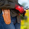 FELCO 910+, Genuine Leather Holster with Sharpener/Knife/Marker Pocket, Worn via Belt or Clip, American Made - 3 of 3