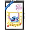Trends International Disney Lilo & Stitch (2002) - Window Love with Angel Framed Wall Poster Prints - 3 of 4