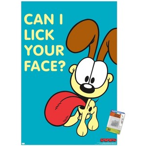 Trends International Garfield - Odie Face Lick Unframed Wall Poster Prints - 1 of 4
