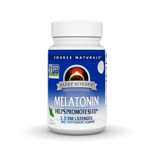 Melatonin 5mg Sublingual-Peppermint by Source Naturals, Inc.  -  200 Lozenge - 1 of 3
