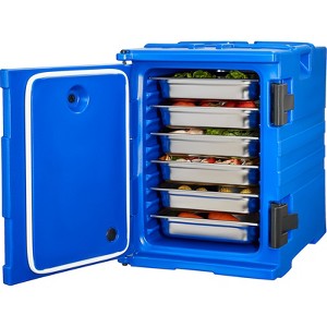 VEVOR Insulated Food Pan Carrier, 95 Qt Hot Box for Catering, Food Box Carrier with Double Buckles, Front Loading Food Warmer with Handles - 1 of 4