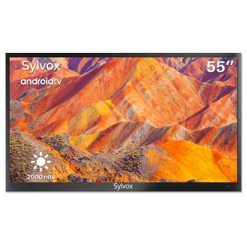 SYLVOX Smart Outdoor TV, 55inch Full Sun Outdoor TV 2000 Nits 4K UHD, IP55 Weatherproof Television with Voice Control & Chromecast (Pool Pro Series)