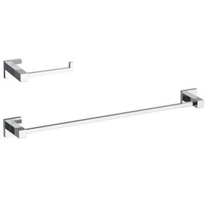Elegant Lighting Isla 2-Piece Bathroom Hardware Set in Chrome