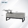GustoWave Lift Top Coffee Table with Open Storage, Adjustable Desktop Height Coffee Table for Living Room, for Small Apartments, Home, Offices, Grey - 3 of 4