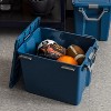 IRIS USA WEATHERPRO Airtight Plastic Storage Bin with Seal Lid, Secure Latching Buckles and 2 Rear Wheels - image 2 of 4