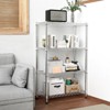 LunaLulinlk Kitchen Storage Chrome Plated 450 lb Steel Wire Storage Rack 3 Tier Miscellaneous Shelving Unit - 3 of 4