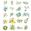 Wrapables Decorative Scrapbooking Washi Stickers, DIY Crafts for Stationery, Diary, Card Making (60 pcs), Gold Foil 5 (Morning Dew Flowers) - 2 of 4