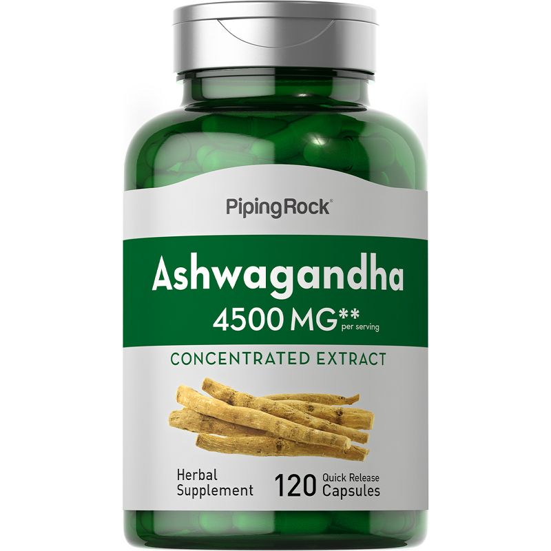 Piping Rock Ashwagandha 4500 mg | 120 Capsules, 1 of 3