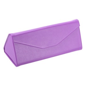 Unique Bargains Foldable PU Leather Magnetic Triangle Glasses Eyewear Case - 1 of 4