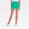 Girls' Hello Kitty Matchback Shorts - Green/White - 3 of 4