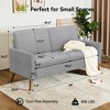 Dyonery 68" Loveseat Sofa, Comfy 2-Seater Couch for Small Spaces, Mid Century Modern Love Seat with Tool-Free Assembly & Removable Covers - 3 of 4