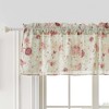 Greenland Home Antique Rose Floral Pinstripe with Dainty Scrolling Embellishments Valance 84"x19" Blue - 3 of 4