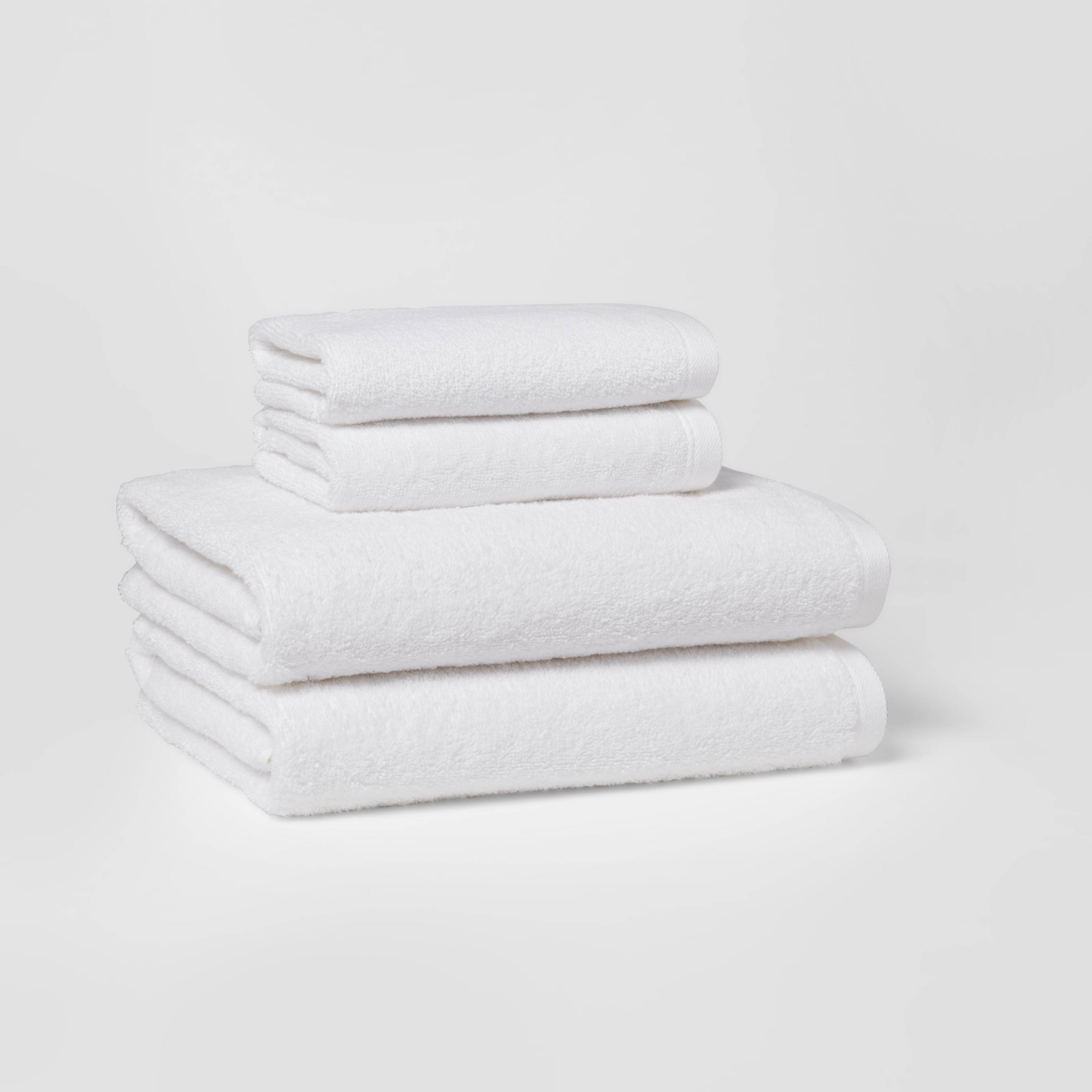 4pk Antimicrobial Assorted Bath and Hand Towel Set White - Room Essentials™