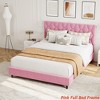 TWIN XL/Twin/Full /Queen/King Upholstered Bed Frame Heavy-Duty Platform Bed Frame w/ Upholstered Headboard and Strong Wood Slats - 3 of 4