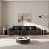POVISON 16.14'' Round Black Side Table, Modern Sintered Stone Side Table,Modern Minimalist, MDF - 3 of 4
