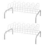 ClosetMaid 1039 Heavy Duty Lightweight 9 Pair Freestanding Wire Shoe Rack Organizer for Closet, Hallway, or Entryway, White (2 Pack)
