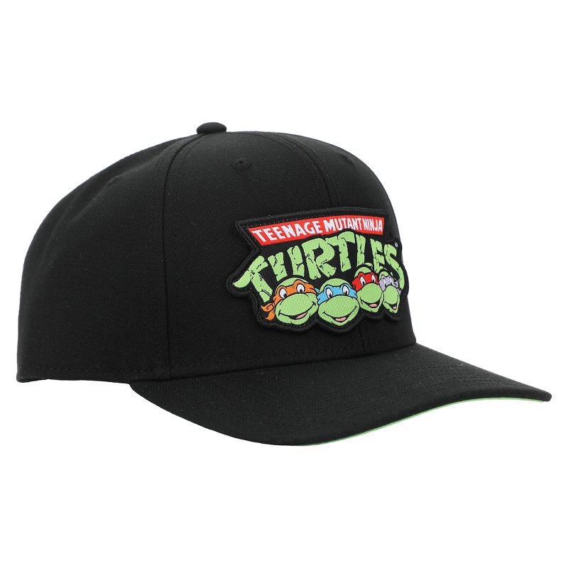 TMNT Retro Logo with Turtle Heads Baseball Cap, 4 of 7