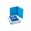 Oxford Report Cover 3 Fasteners Panel and Border Cover Letter Light Blue 25/Box 52501 - 2 of 2
