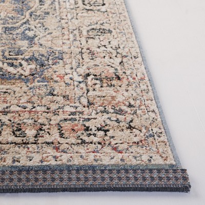 Vivaldi Elegance 4'x6' Blue and Rust Hand-Knotted Area Rug