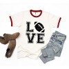 Simply Sage Market Women's Love Football Short Sleeve Ringer Tee - 2 of 3