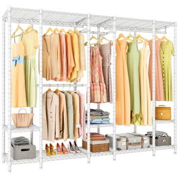 78.7 Freestanding Closet Organizer, Open Wardrobe Clothing Rack