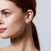Pompeii3 1/2Ct Diamond Hoops With Screw Backs 10k White Gold 1/2" Tall - 4 of 4