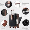 FONTOI Stylish 20 Inch Suitcase Set Carry On Luggage With Wheels Small Carryon Front Opening Suitcase With Travel Bag, USB Port, Cup Holder - 4 of 4