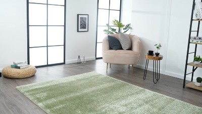 Navy Rectangular 6' x 9' Shag Synthetic Area Rug