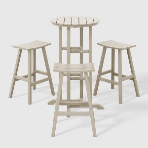 WestinTrends Malibu All Weather Hdpe Outdoor Patio Bar Height Bistro Set (4-Piece) - 1 of 4