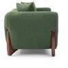 Mid Century Modern Sofa with Lamb Wool Fabric, Upholstered Living Room Sofa with Waist Cushion, Reading Sofa for Bedroom Sunroom - 4 of 4