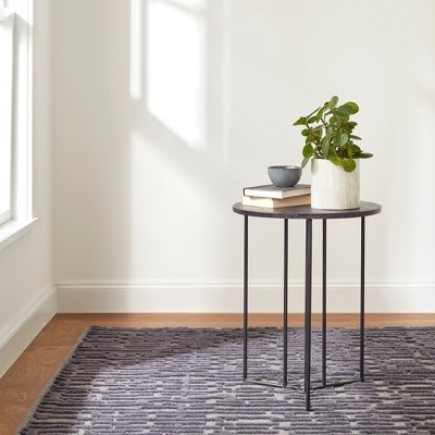 Marie Flanigan Hand-Knotted Gray Wool Cotton Blend Area Rug, 3' x 5'