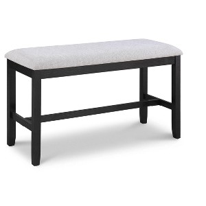 TiramisuBest 39" Velvet Upholstered Bed & Entryway Bench - Steel Legs for Multi-Room Use, Gray - 1 of 4