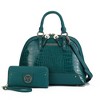 MKF Collection Nora Luxury Croco-Embossed Satchel Bag and Wallet Set by Mia K - 2 of 4